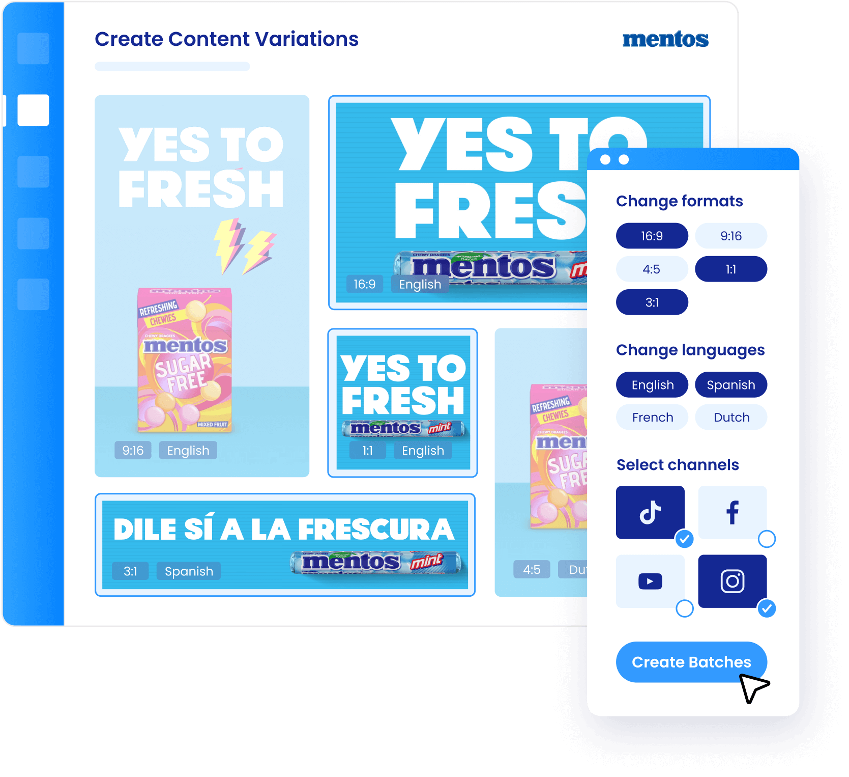 Storyteq enables Mentos to create all content, for every market, and every channel.